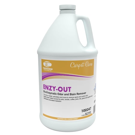 Theochem ENZY-OUT - 4/1 GL CASE, Bio-Enzymatic stain remover, 4PK 100347-99990-7G